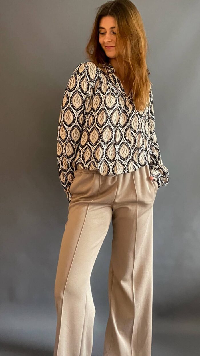 Broek june Taupe new collection -Broeken Label-L