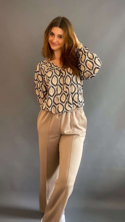 Broek june Taupe new collection -Broeken Label-L