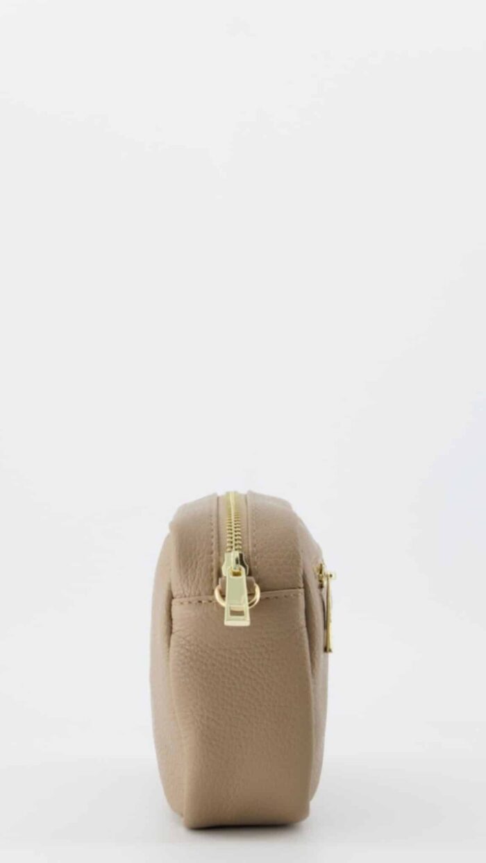 Irene classic grain leren tas taupe tassen Label-L 2