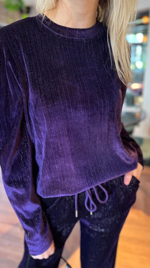 Top Velvet Purple Azzurro -Tops en shirts Label-L