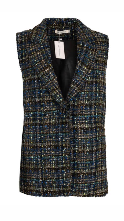 Tweed gilet Asley Azzurro -gilets Label-L 1