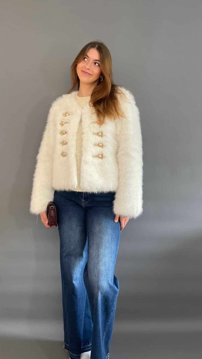 Vest Jasje faux fur Vanis -truien en vesten Label-L